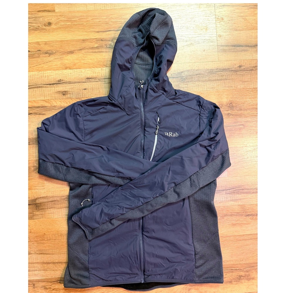 Rab Ascendor Summit Hoody Womens Large Steel Technical Fleece Climbing Jacket